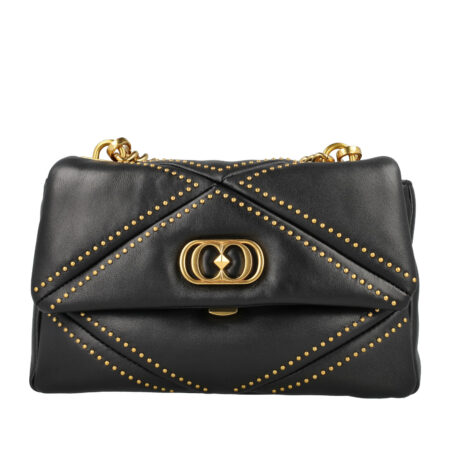 Chantilly' Nappa Leather handbag Black & Gold